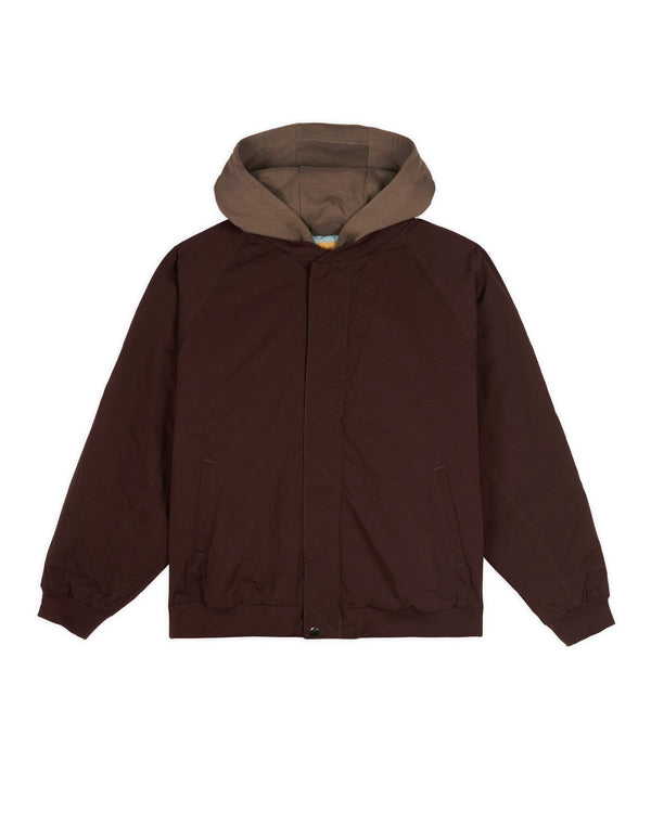 Hooded Flight Jacket - Chocolate