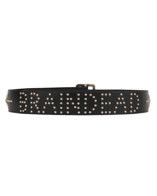 Brain Dead x Hollywood Trading Co Turquoise Studded Standard Belt - Black 2