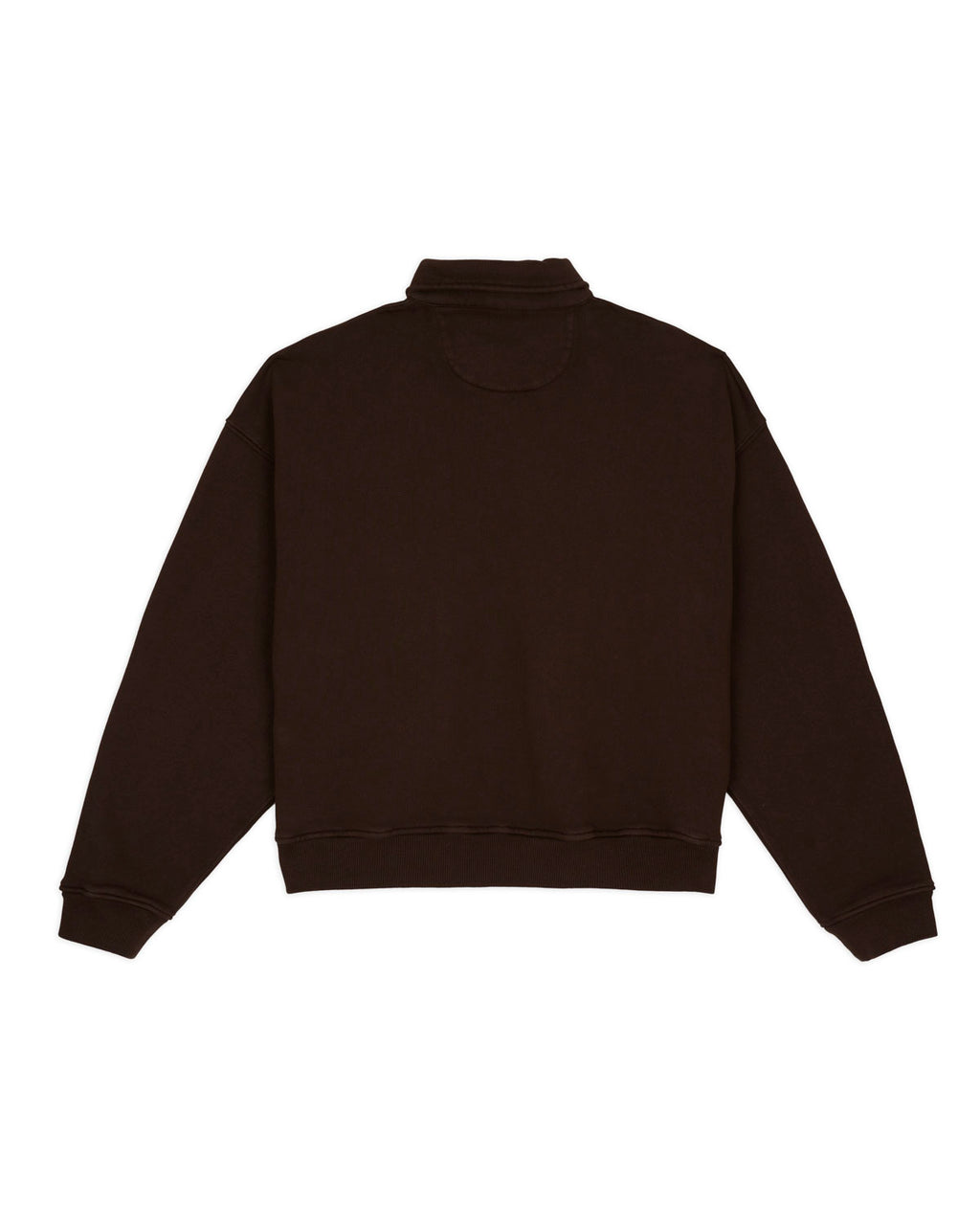 Half Zip Collared Sweatshirt - Brown 5