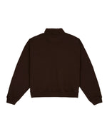 Half Zip Collared Sweatshirt - Brown 5