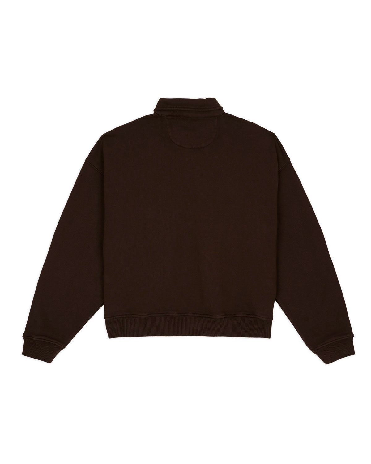 Half Zip Collared Sweatshirt - Brown 5