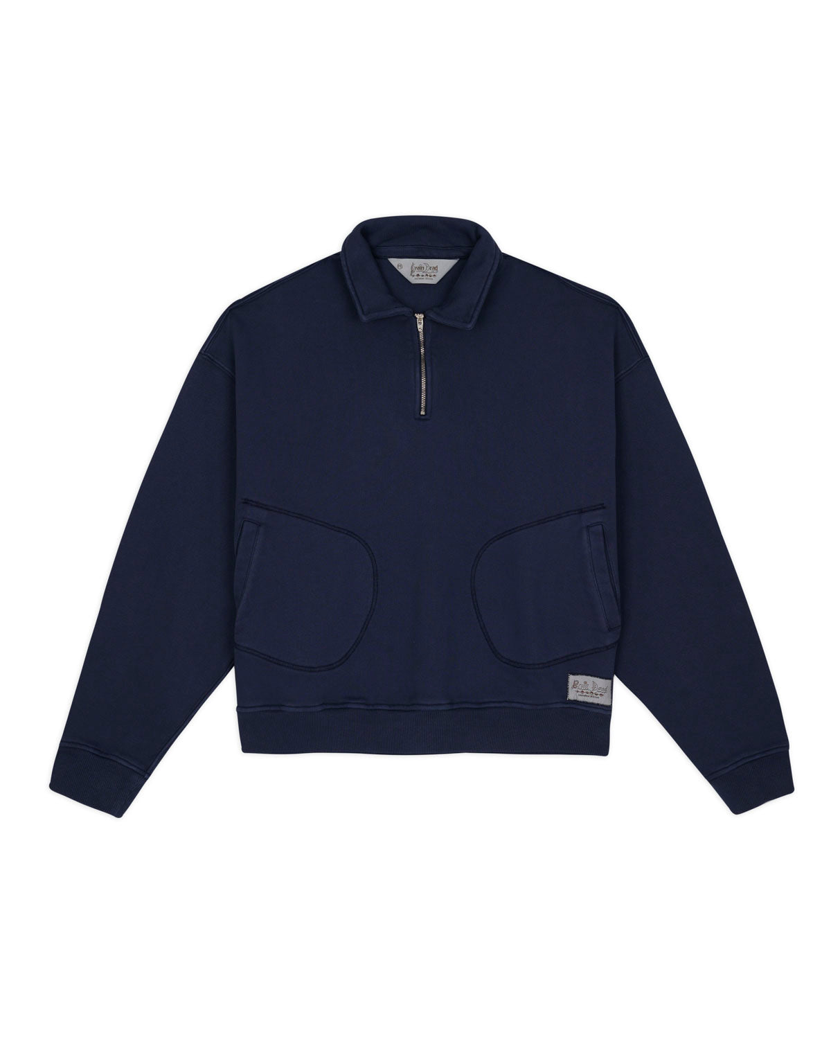 Half Zip Collared Sweatshirt - Midnight 1