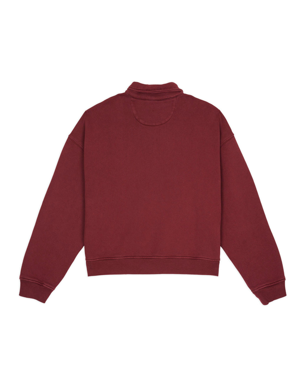 Half Zip Collared Sweatshirt - Wine 5