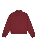 Half Zip Collared Sweatshirt - Wine 5