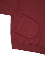 Half Zip Collared Sweatshirt - Wine 3