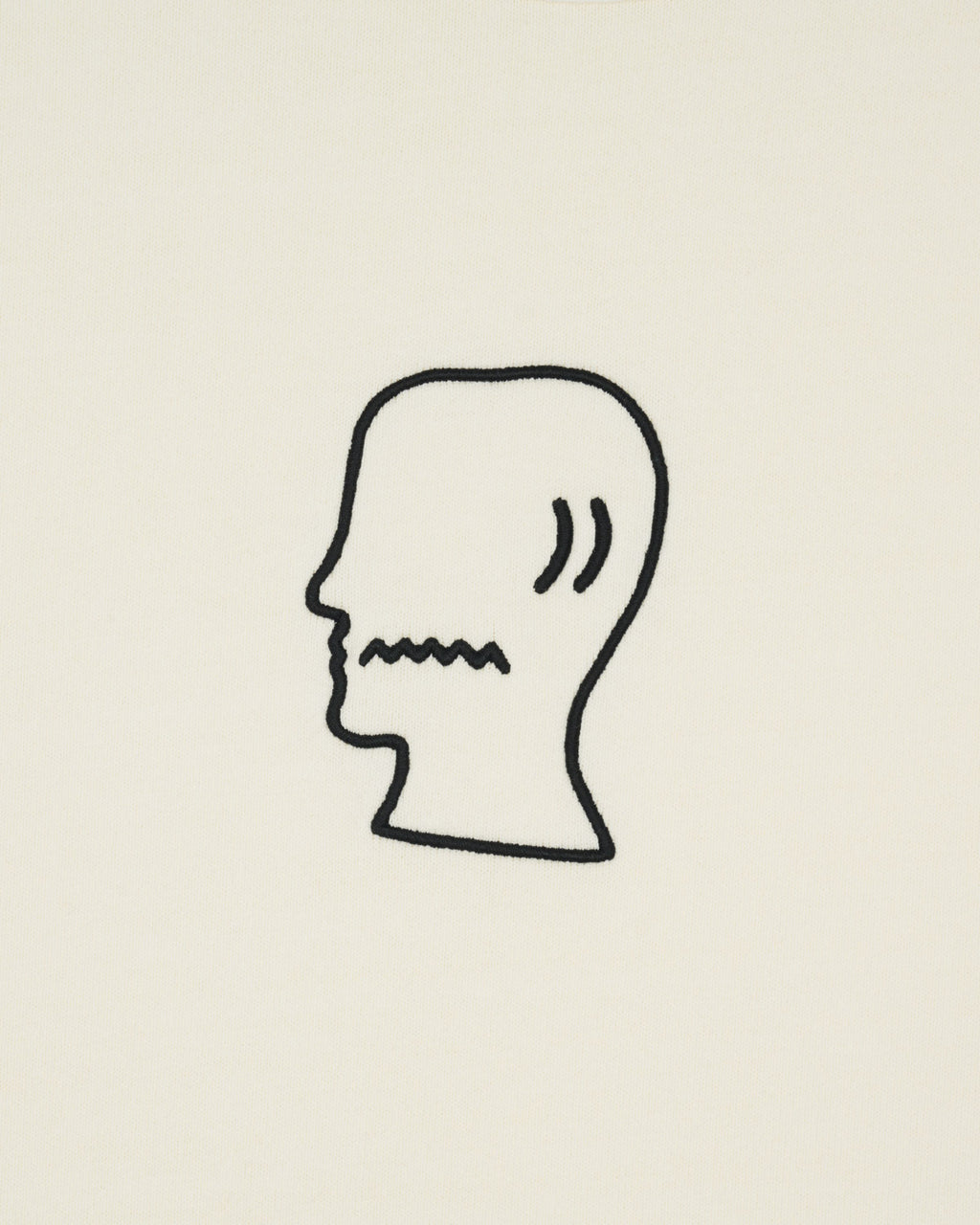 Heavyweight 3D Embroidery Logohead T-shirt - Natural 2