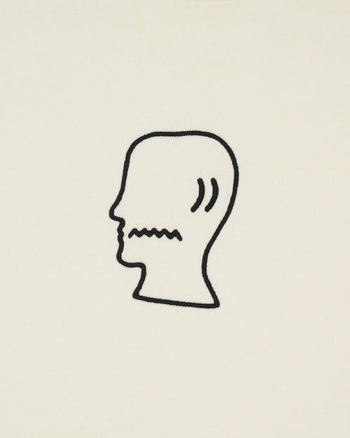 Heavyweight 3D Embroidery Logohead T-shirt - Natural 2