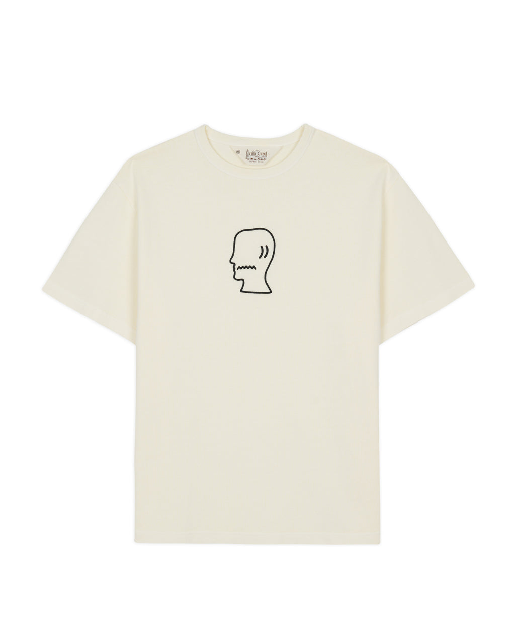 Heavyweight 3D Embroidery Logohead T-shirt - Natural