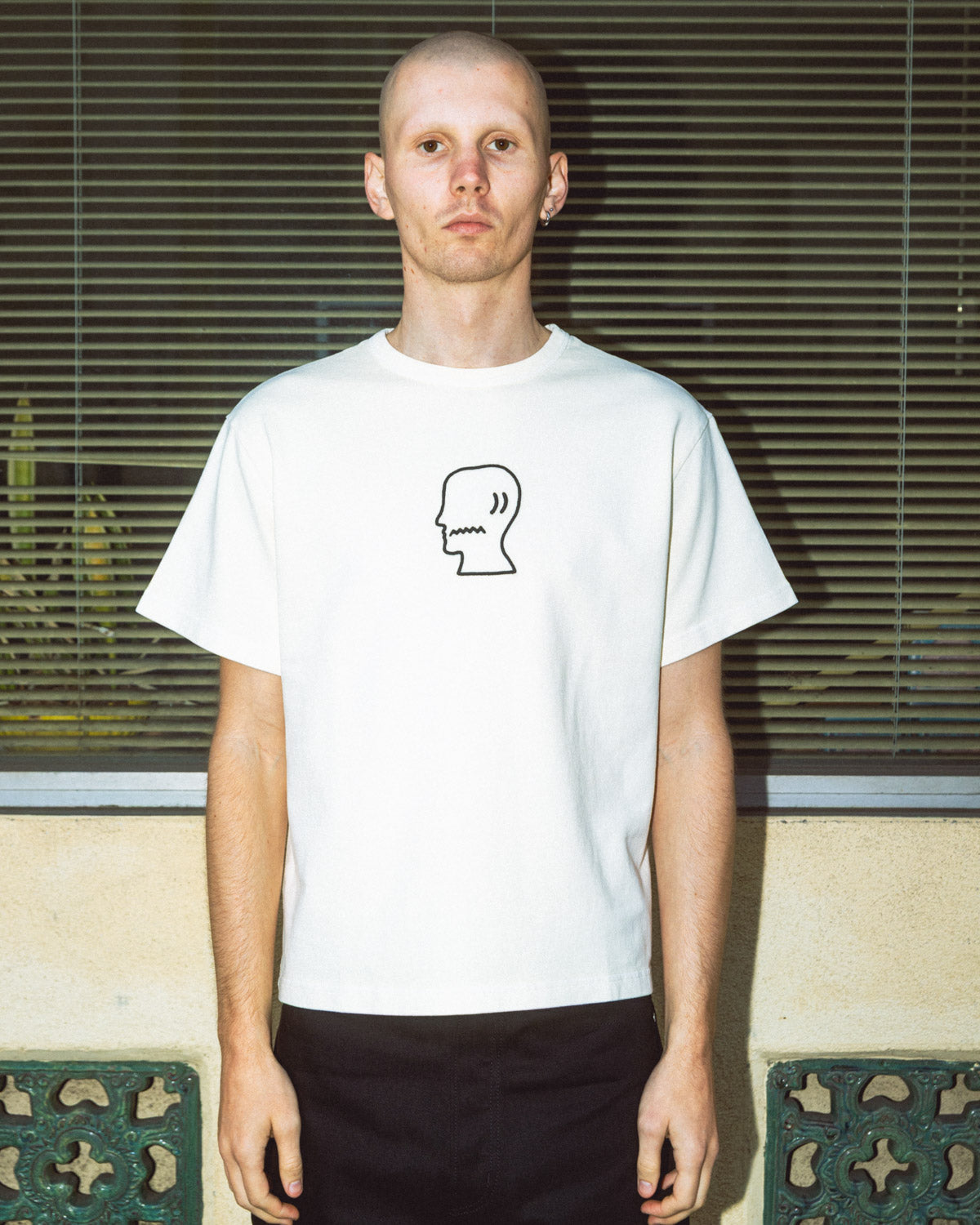 Heavyweight 3D Embroidery Logohead T-shirt - Natural 2