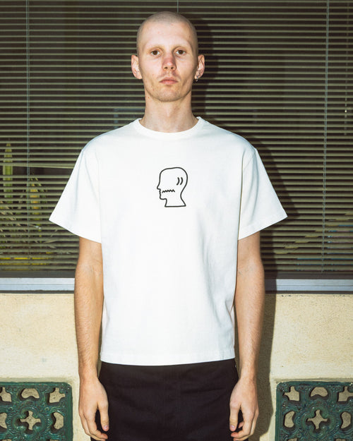 Heavyweight 3D Embroidery Logohead T-shirt - Natural 2