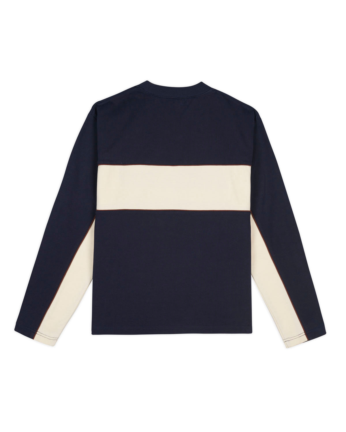 Heavyweight Paneled Long Sleeve Shirt - Navy 6