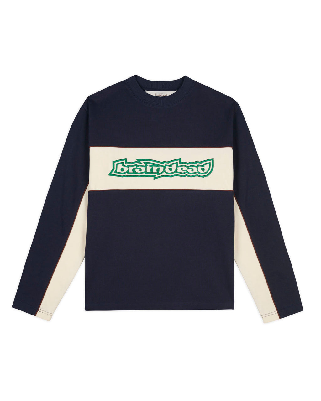 Heavyweight Paneled Long Sleeve Shirt - Navy