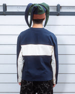 Heavyweight Paneled Long Sleeve Shirt - Navy 7