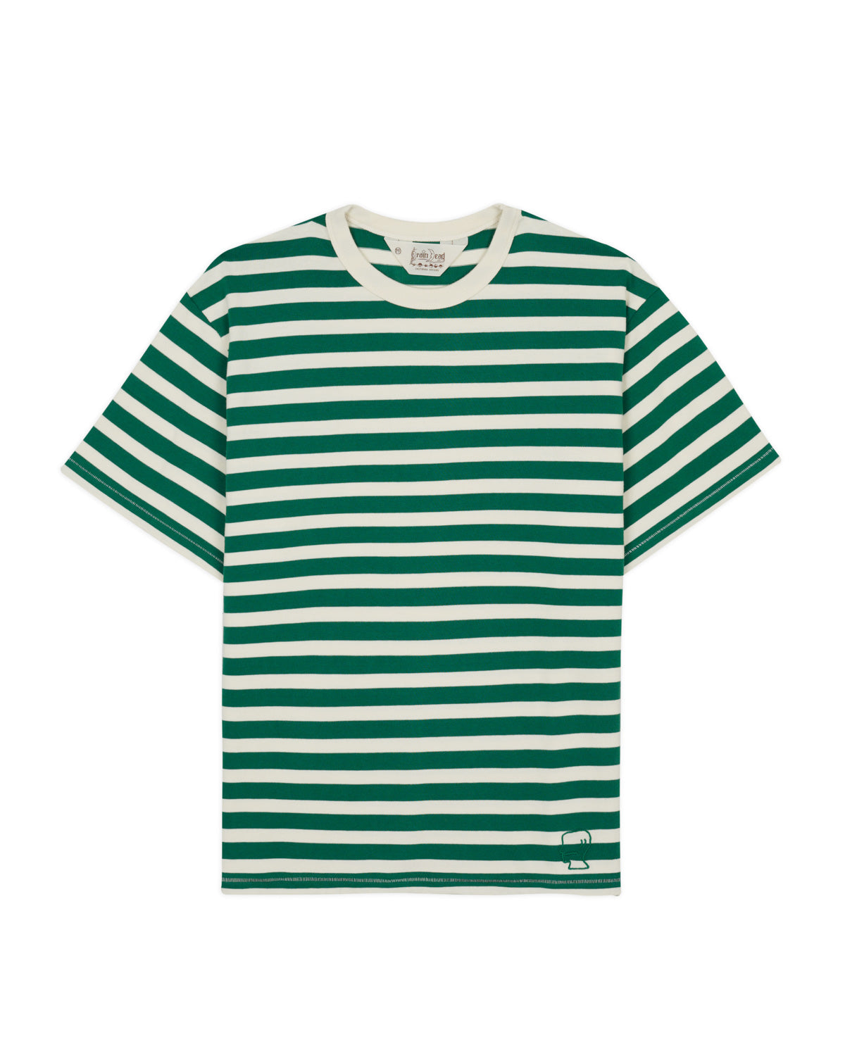 Heavyweight Stripe T-shirt - Green 1