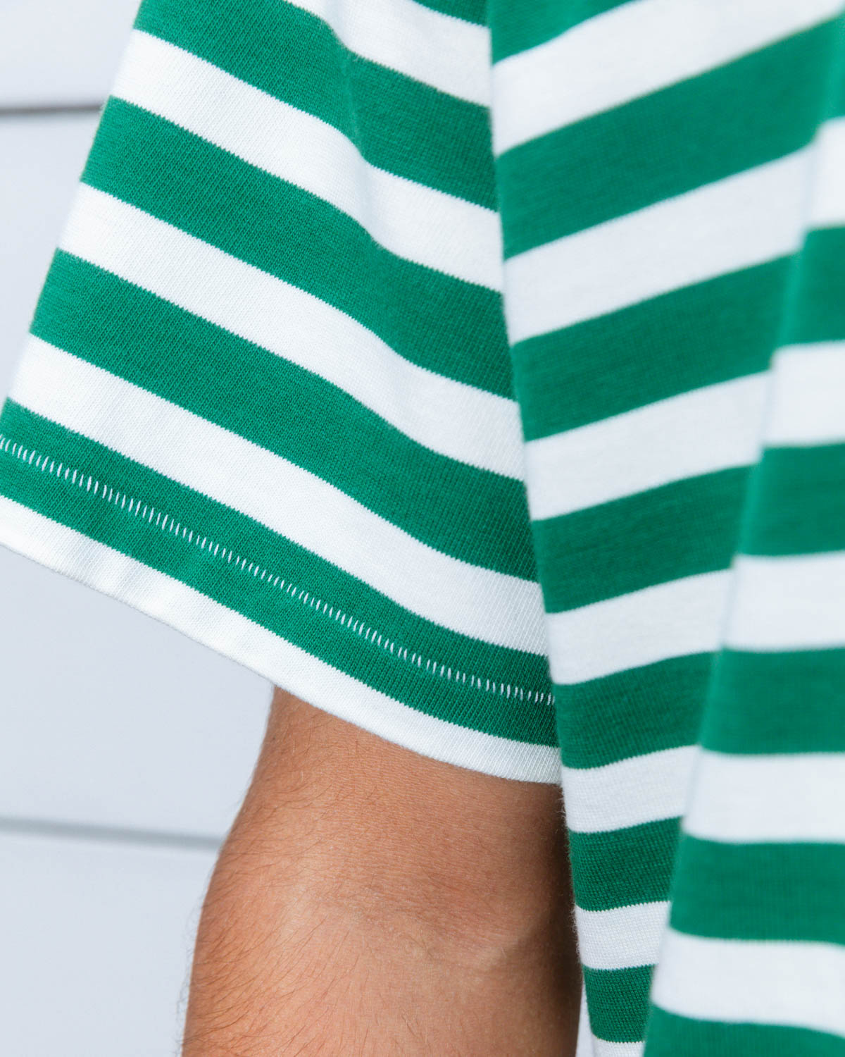 Heavyweight Stripe T-shirt - Green 7