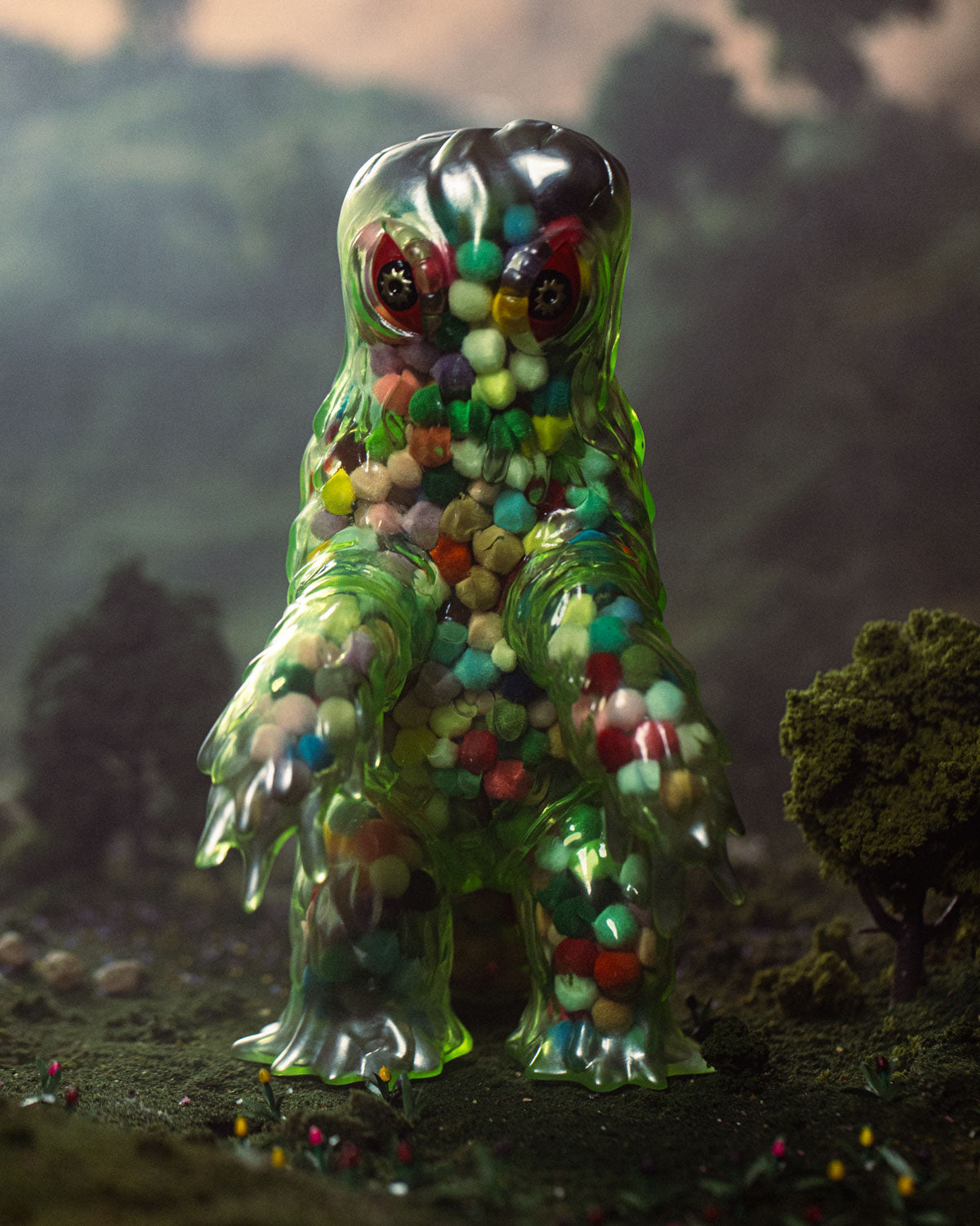 Brain Dead x Godzilla Marusan Hedorah - Clear Green