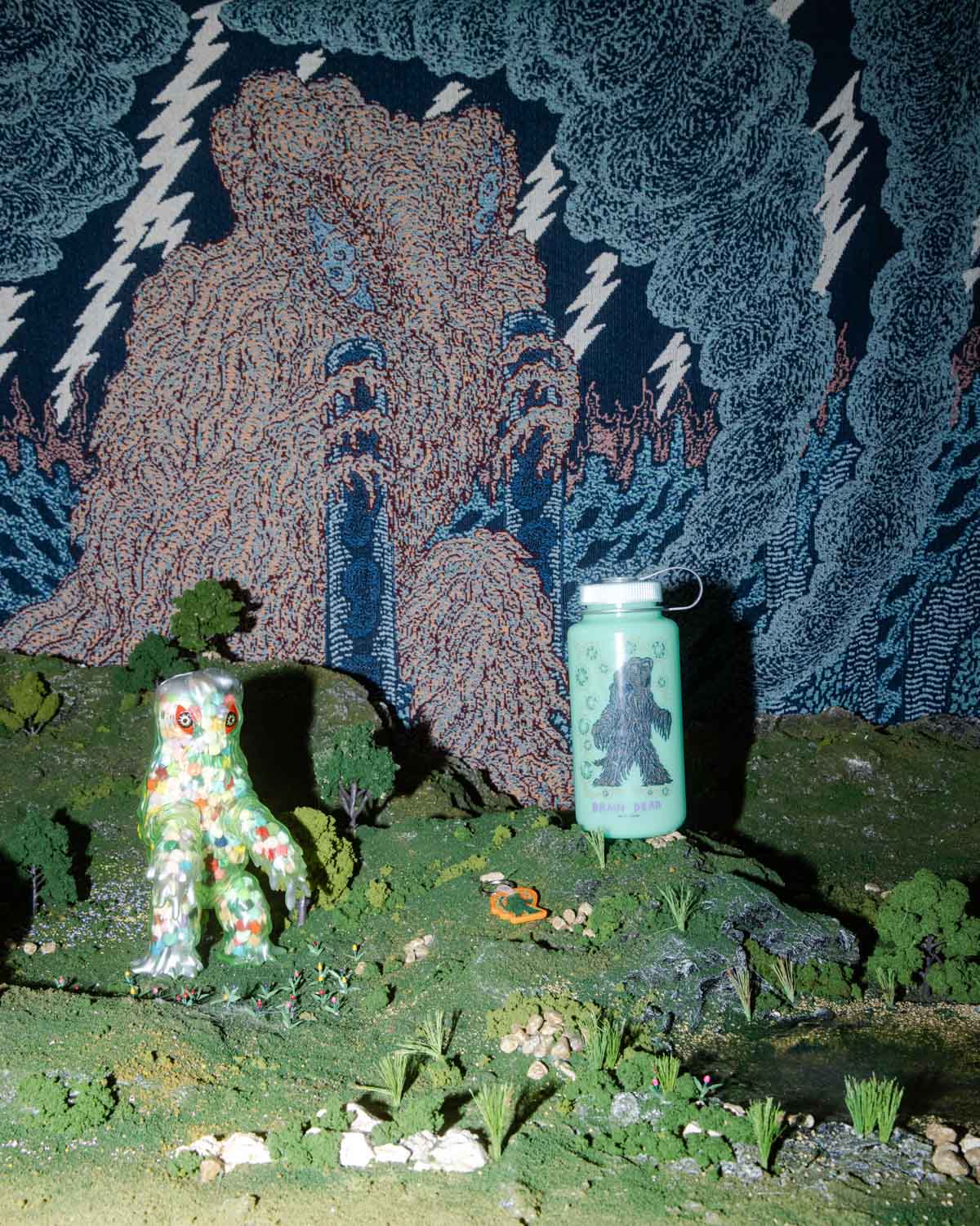 Brain Dead x Godzilla Hedorah Meal Time Blanket - Multi