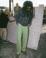 Type 00 Hickory Stripe Denim Pant - Green 2