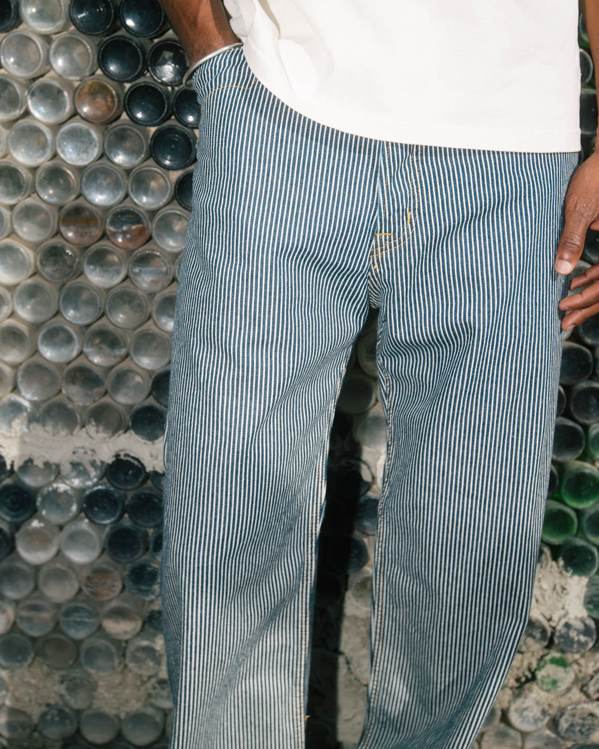 Type 00 Hickory Stripe Denim Pant - Navy 4