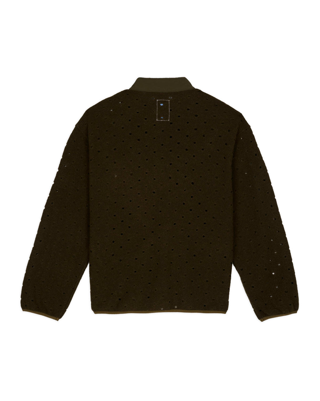 Hole Mock Neck Pullover - Olive 5