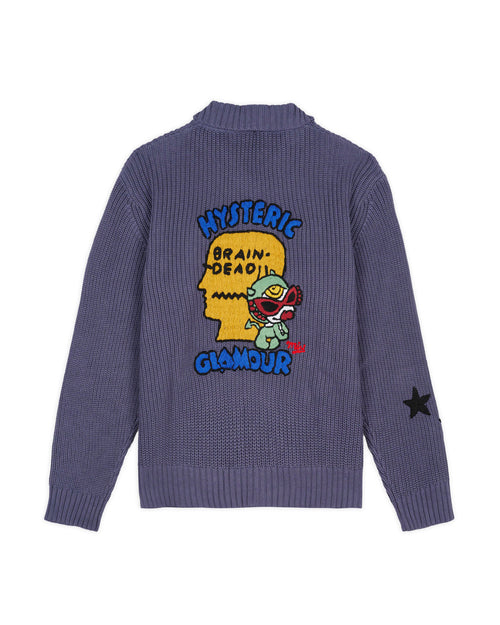Brain Dead x Hysteric Mini Crochet Zip Cardigan - Blue 2