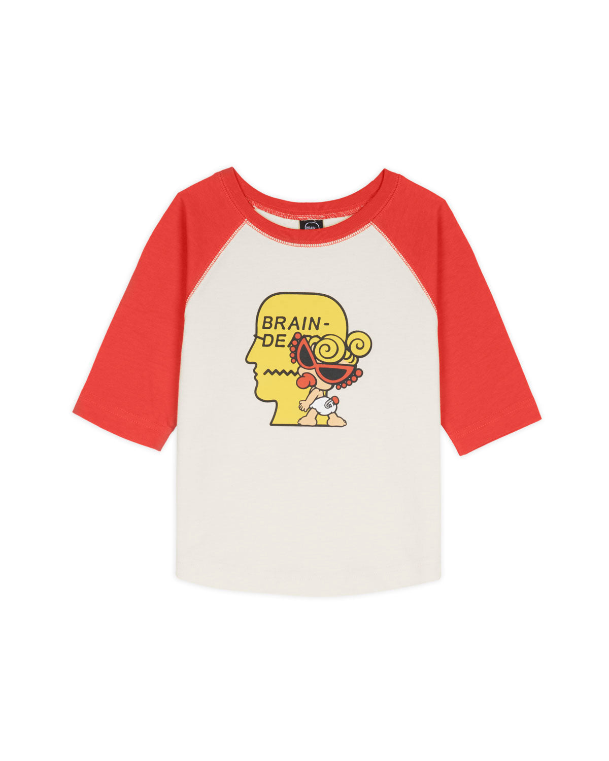 Brain Dead x Hysteric Mini Kids Raglan Baseball Shirt - White 1