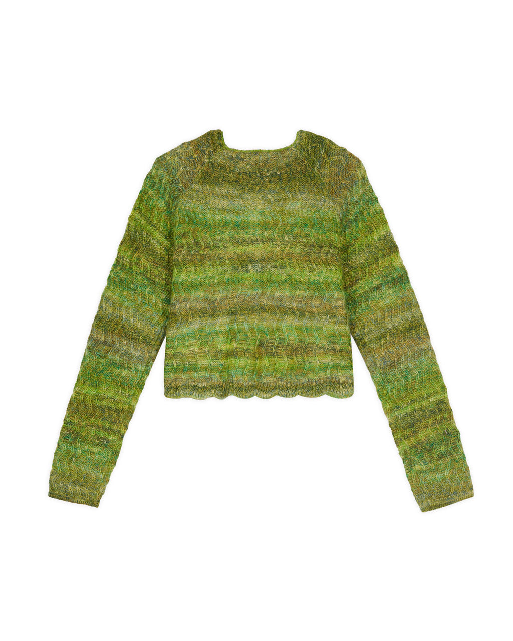 Isa Scalloped Cardigan - Green Multi
 2