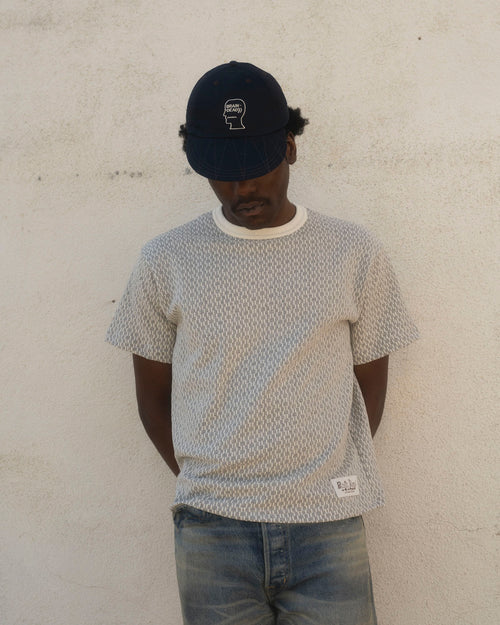 Jacquard Broken Stripe T-shirt - Grey 2