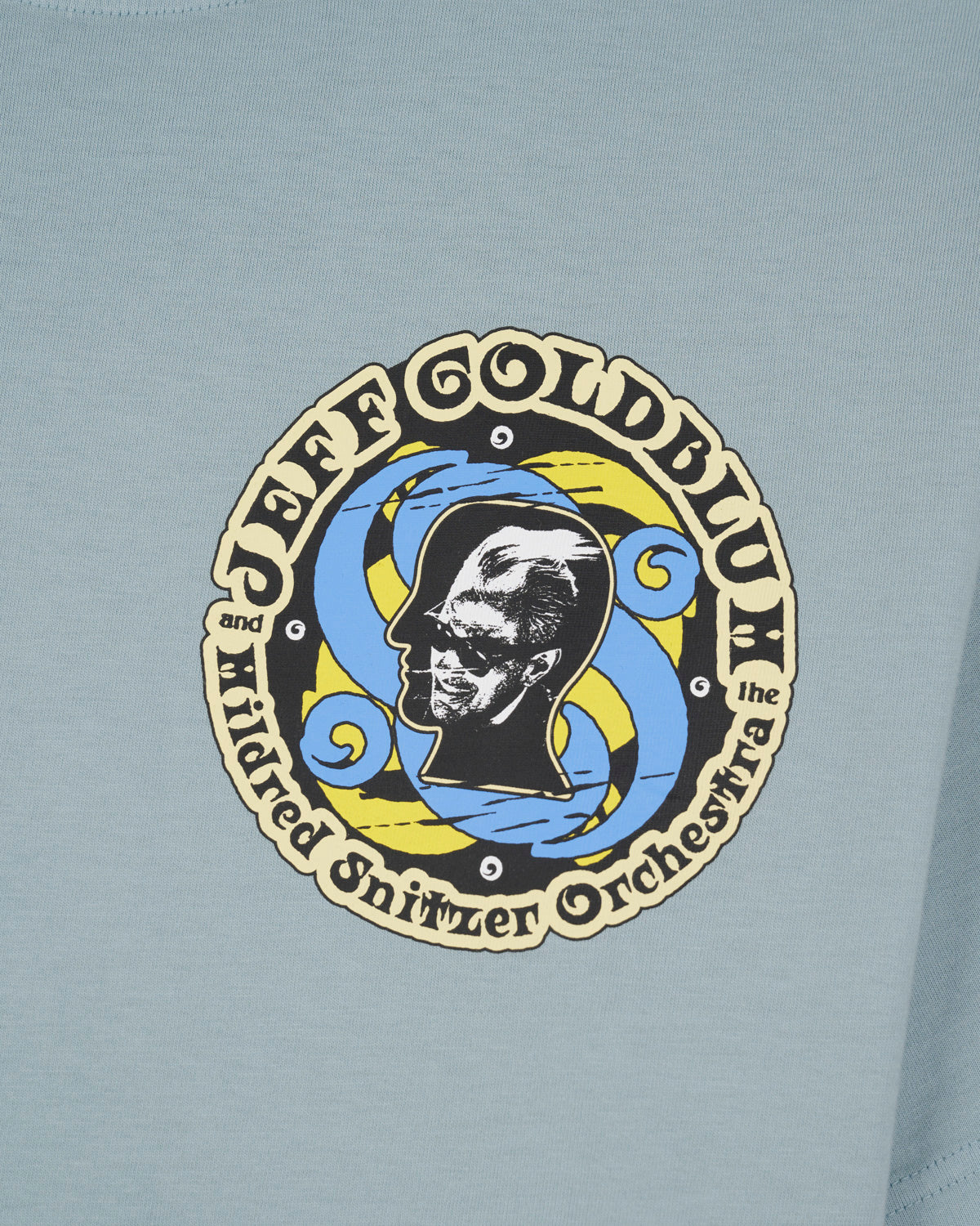 Brain Dead x Jeff Goldblum CA Tour T-shirt - Washed Blue Grey 3