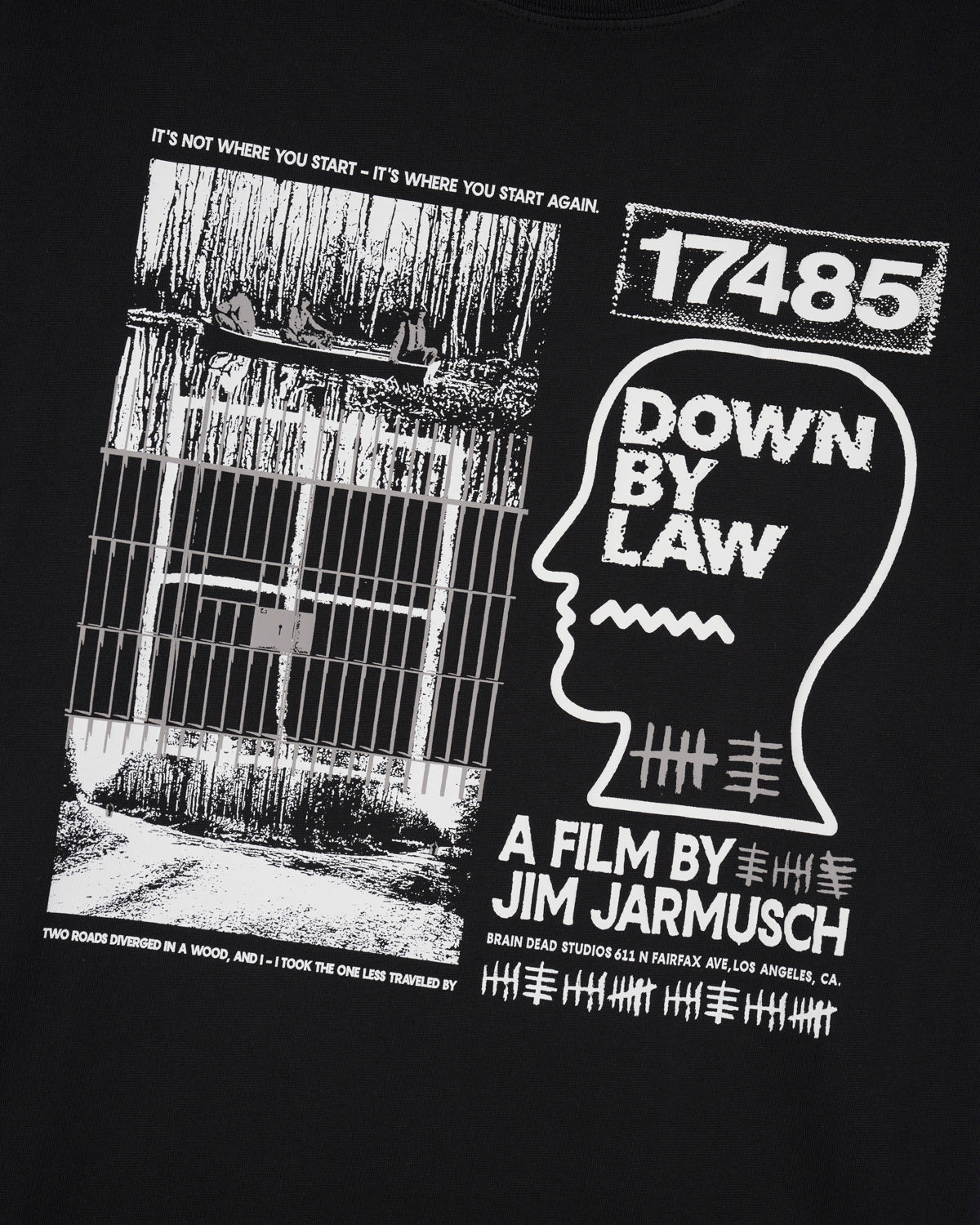Brain Dead x Jim Jarmusch Down By Law T-shirt - Black 3