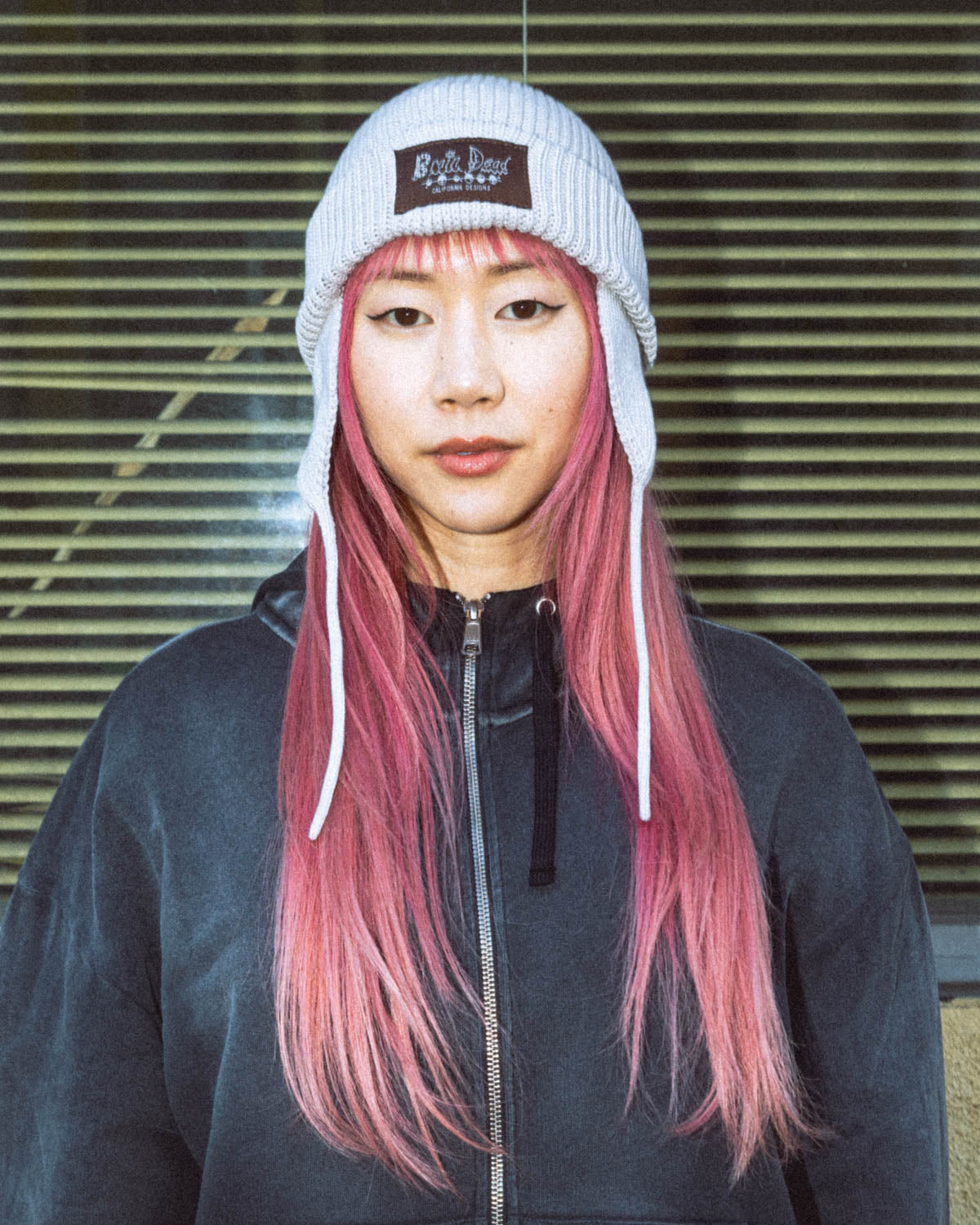 Knitted Ear Flap Beanie - Natural – Brain Dead