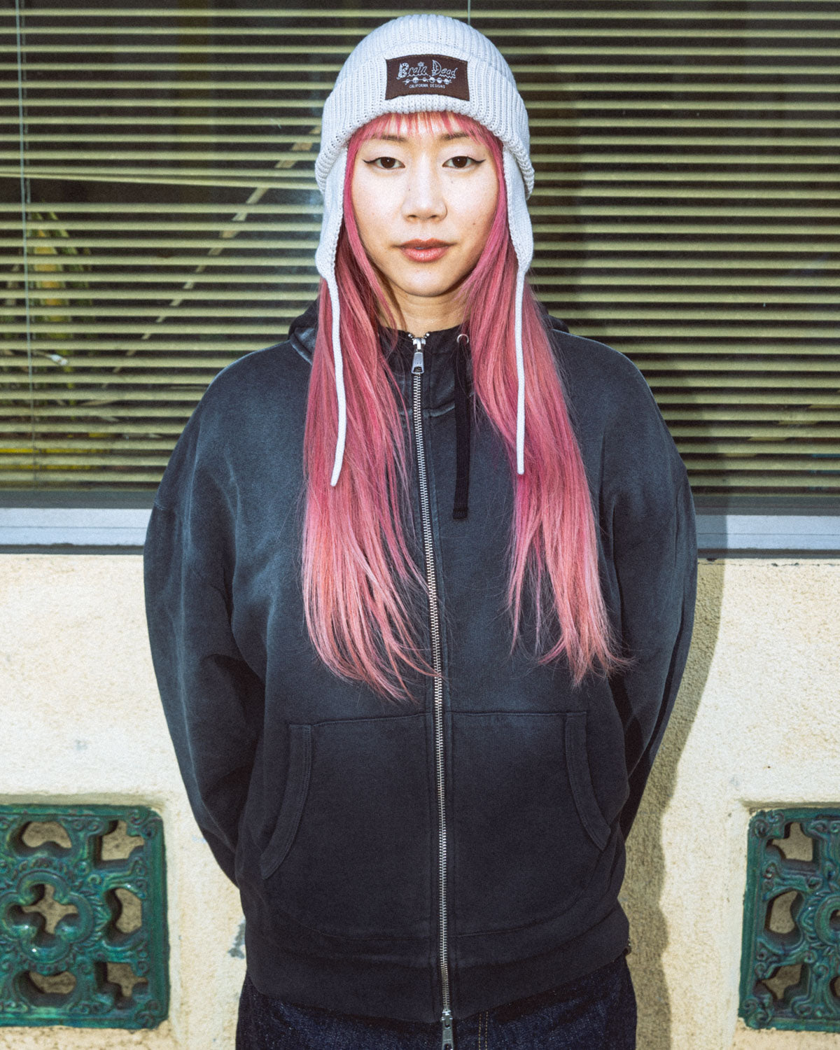 Knitted Ear Flap Beanie - Natural 6