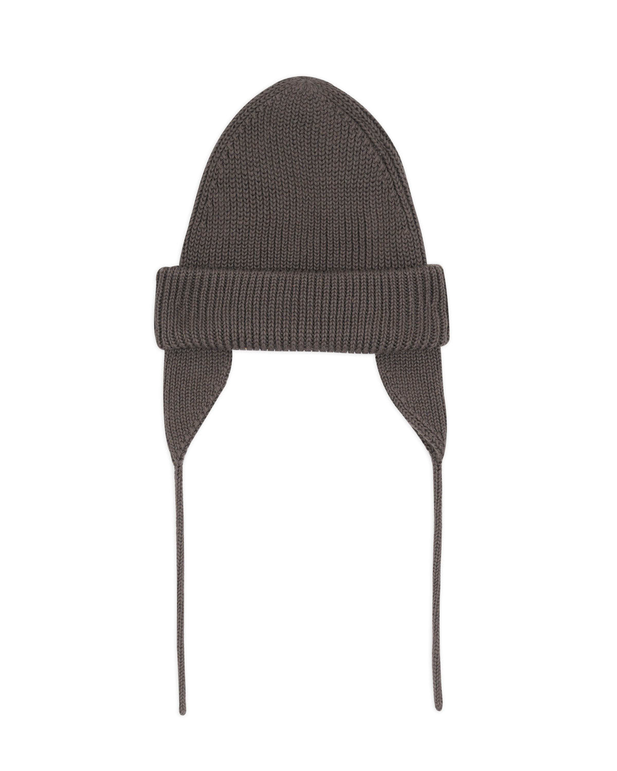 Knitted Ear Flap Beanie - Black – Brain Dead