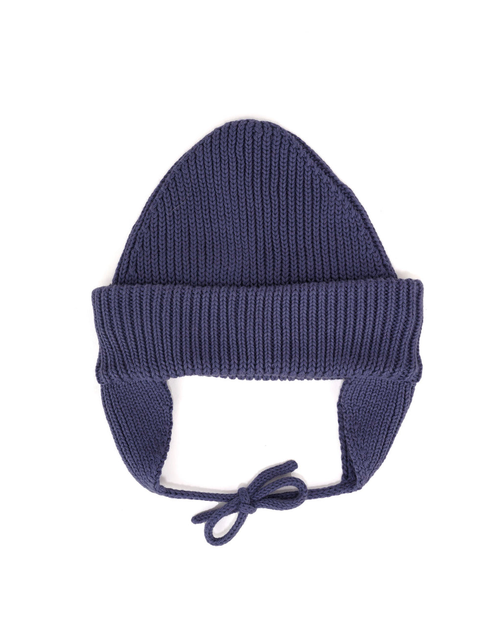 Knitted Ear Flap Beanie - Blue 3