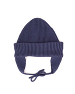 Knitted Ear Flap Beanie - Blue 3