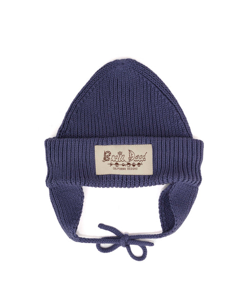 Knitted_Ear_Flap_Beanie_Blue_F