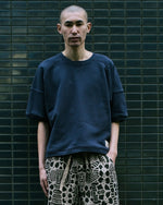 Short Sleeve Crewneck Sweatshirt - Navy 2