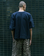 Short Sleeve Crewneck Sweatshirt - Navy 4