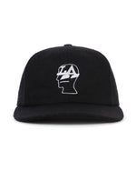 Wool Flannel LA Logo Head 6 Panel Hat - Black 1