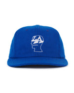 Wool Flannel LA Logo Head 6 Panel Hat - Blue 1