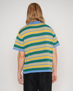 Lifted Stripe Half Zip Shirt - Yellow Multi 6