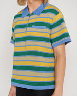 Lifted Stripe Half Zip Shirt - Yellow Multi 5