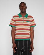 Lifted Stripe Half Zip Shirt - Red Multi 4