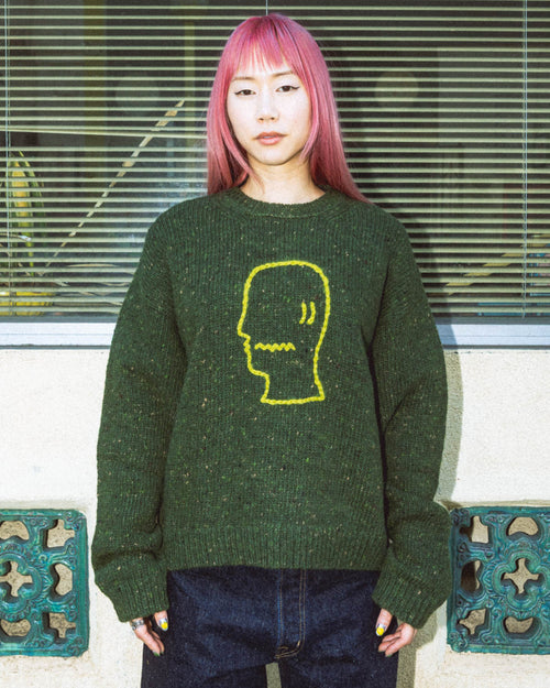 Logohead Alpaca Crewneck Sweater - Forest Green 2