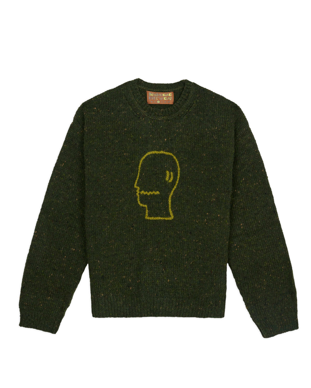 Logohead Alpaca Crewneck Sweater - Forest Green – Brain Dead