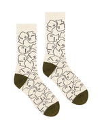 Logohead Crew Socks - Cream 2