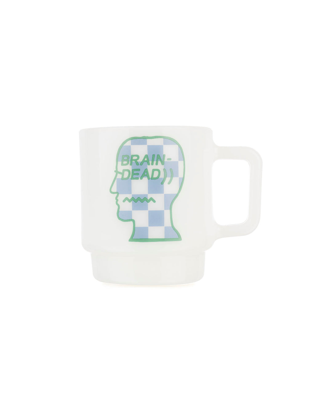 Logohead Milk Glass Mug - White