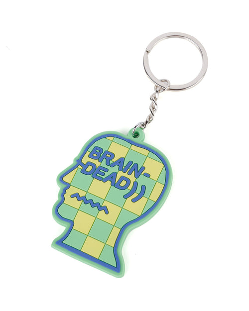 Logohead Keychain Checkered - Green 2