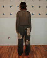 Long Sleeve Mesh Sweater - Green 4