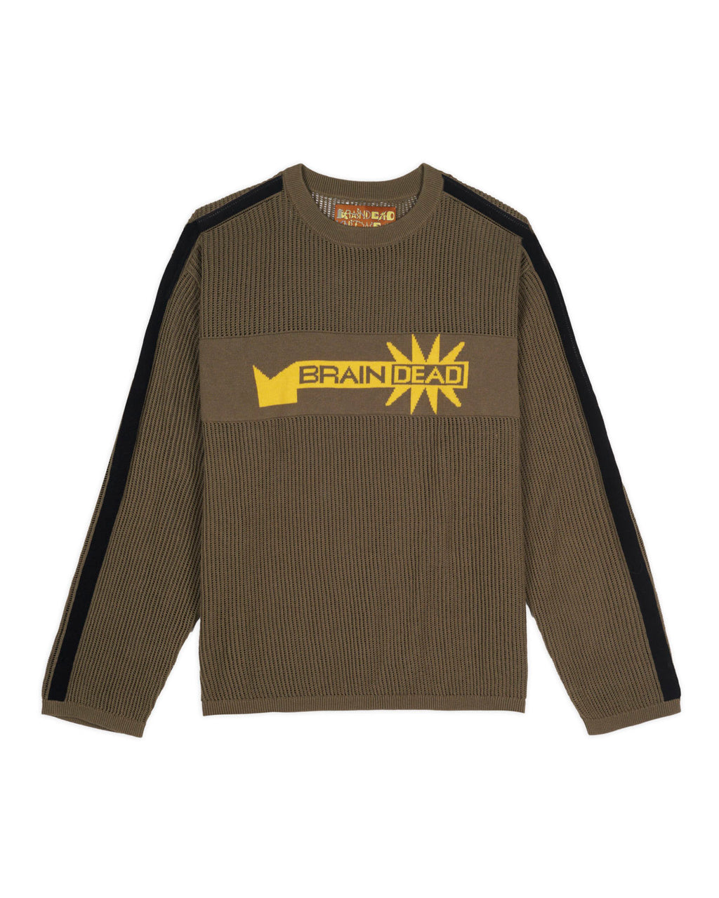 Long Sleeve Mesh Sweater - Green